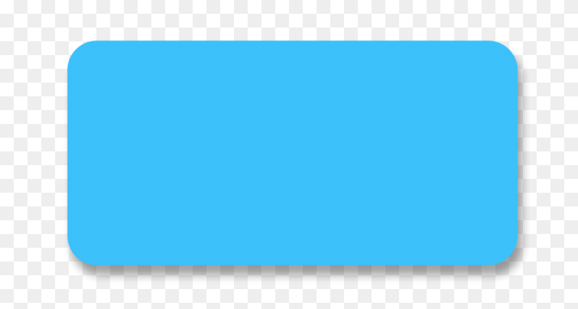 1000x500 Large Flat Blue Button Transparent Png - Button PNG