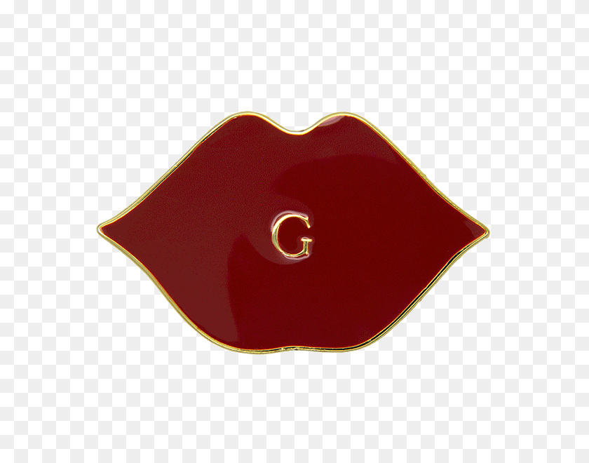 600x600 Labios Grandes G Rojo, Dorado - Labios Dorados Png