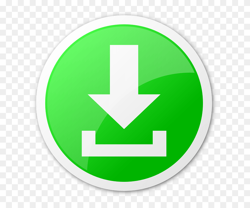 640x640 Large Green Arrow Download Button Transparent Png - Green Arrow PNG