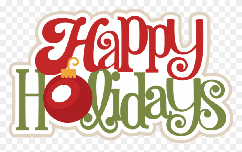 800x481 Large Happy Holidays Title The Gateway Arch - Holiday PNG