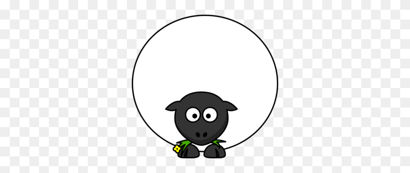 300x294 Large Image Of Sheep Clipart - Big Head Clipart