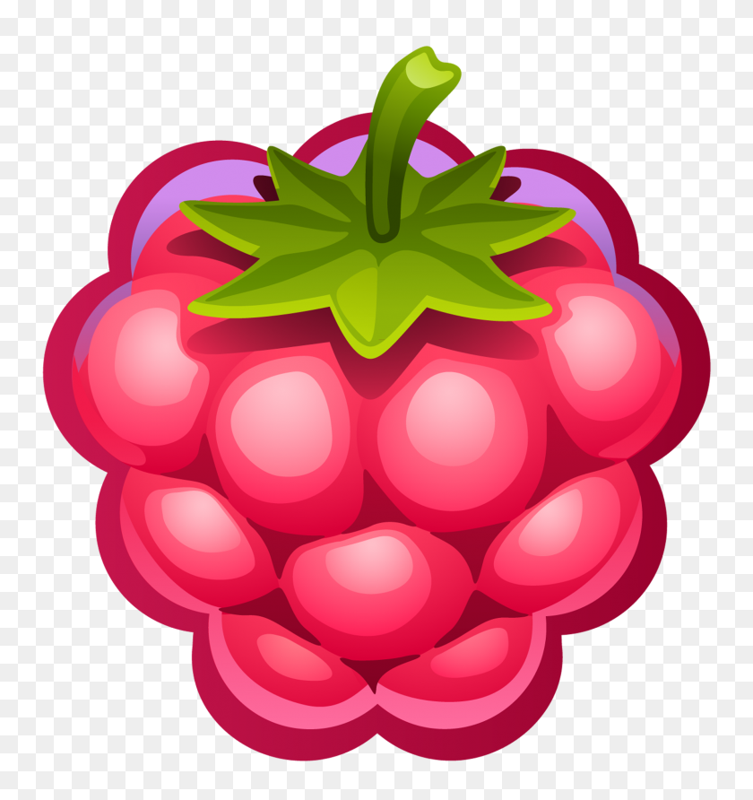 1626x1736 Large Painted Raspberry Png - Raspberries PNG