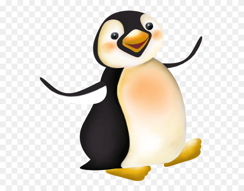 570x600 Pingüino Grande De Dibujos Animados Png - Pingüino Png