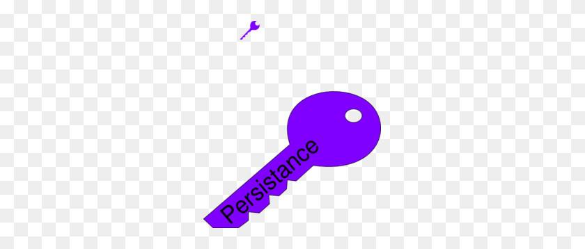 255x298 Large Persistence Purple Key Clip Art - Perseverance Clipart