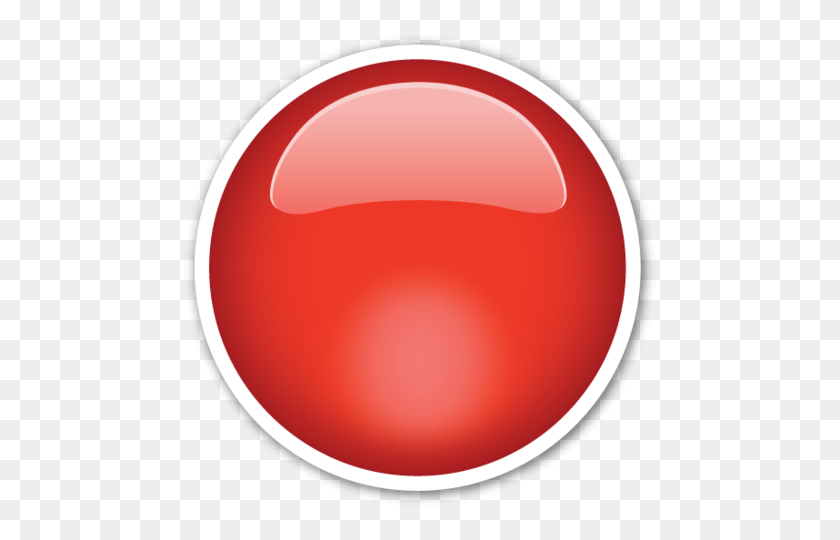 480x480 Большой Красный Круг Смайликов - Красный Круг Png