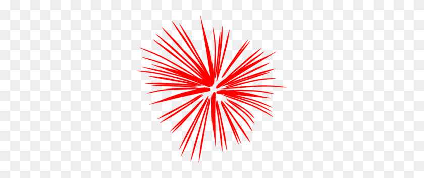 297x294 Large Red Fireworks Clip Art - Fire Works PNG