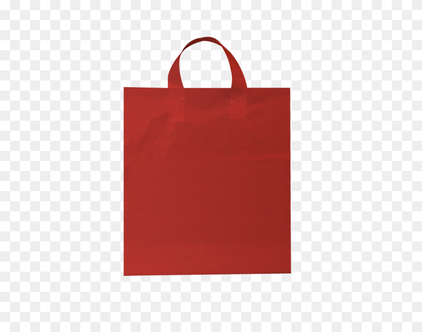 600x600 Large Red Plastic Bags With Soft Loop Handles - Plastic Bag PNG