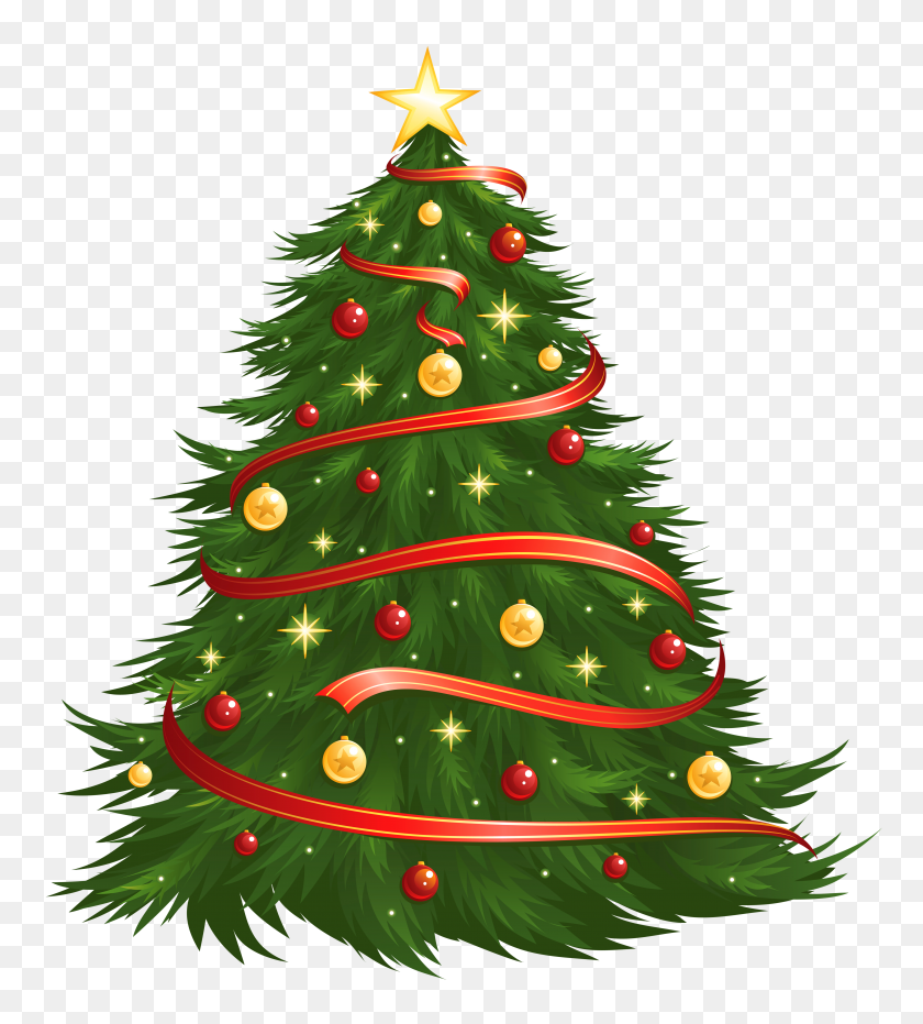 4500x5029 Large Size Transparent Decorated Christmas Tree Png Clipart - PNG Christmas Tree