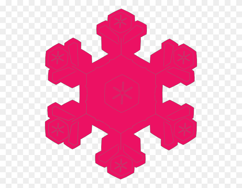 528x595 Large Snowflake Cliparts - Red Snowflake Clipart