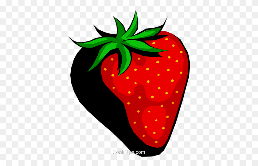 399x480 Large Strawberry Royalty Free Vector Clip Art Illustration - Strawberry Clipart