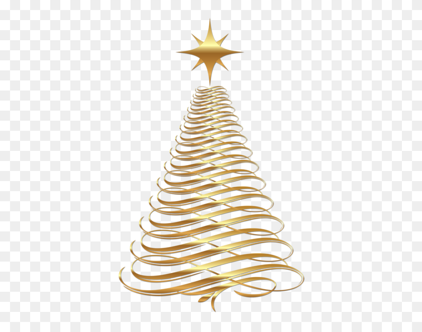 383x600 Large Transparent Christmas Gold Tree Clipart Clip Art - Whimsical Christmas Tree Clip Art