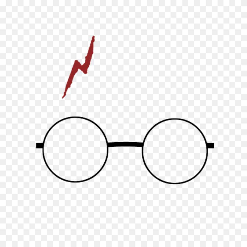 1773x1773 La Colección Más Grande De Pegatinas De Harry Potter Gratuitas Para Editar: Imágenes Prediseñadas De Gafas Y Cicatrices De Harry Potter