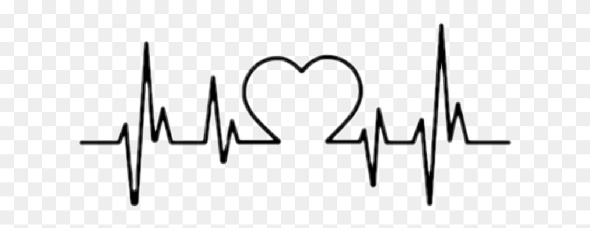619x265 Самая Большая Коллекция Бесплатных Наклеек Heartbeat - Heartbeat Clipart Черно-Белый