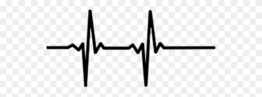 546x251 Самая Большая Коллекция Бесплатных Наклеек С Сердцебиением - Heartbeat Line Png