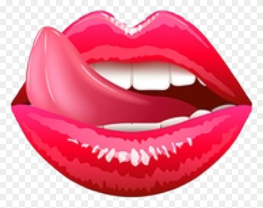 1089x844 Largest Collection Of Free To Edit Lick Stickers - Licking Lips Clipart