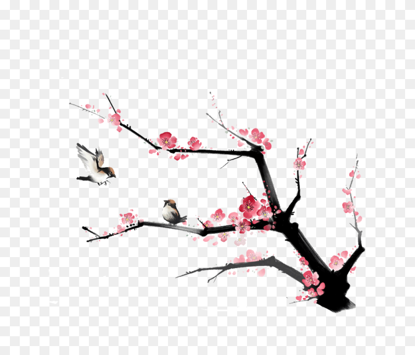658x658 Самая Большая Коллекция Бесплатных Для Редактирования Наклеек Sakura Chiyo - Ветка Цветущей Вишни Png