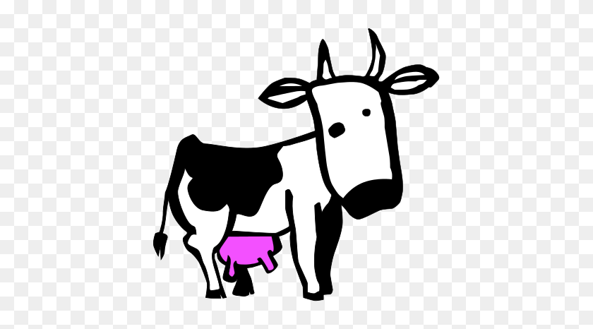 425x406 Larry The Cow Full Udder - Cow Udder Clipart