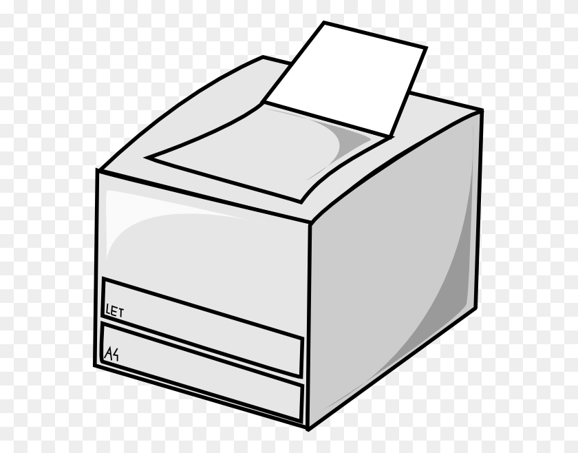 570x598 Laser Printer Clip Art Free Vector - Fax Clipart