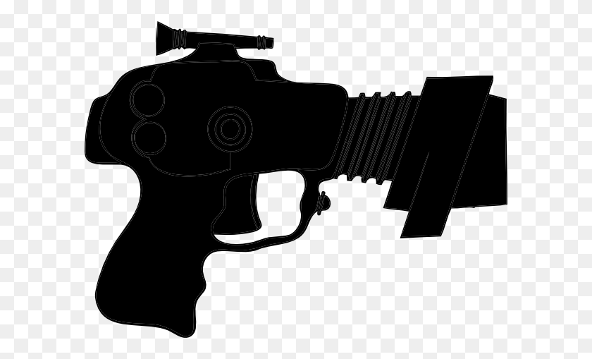600x449 Лазертаг Пистолет Черный Картинки - Дробовик Клипарт Черный И Белый