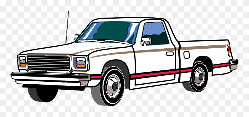 2400x1038 Late Seventies Pickup Truck Icons Png - Pickup Truck PNG