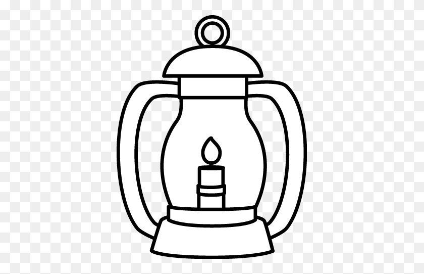 377x482 Latern Clipart Korean - Flame Clipart Black And White