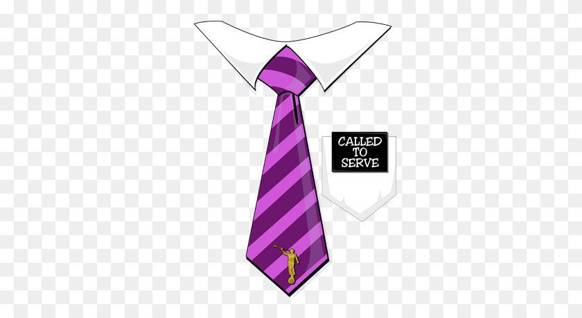 304x400 Latter Day Clip Art Called To Serve Missionary Tag Purple Tie - To Serve Clipart