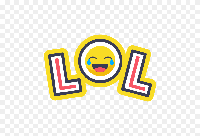 512x512 Laugh, Layer, Lol, Photo, Smiley, Sticker, Word Icon - Lol PNG