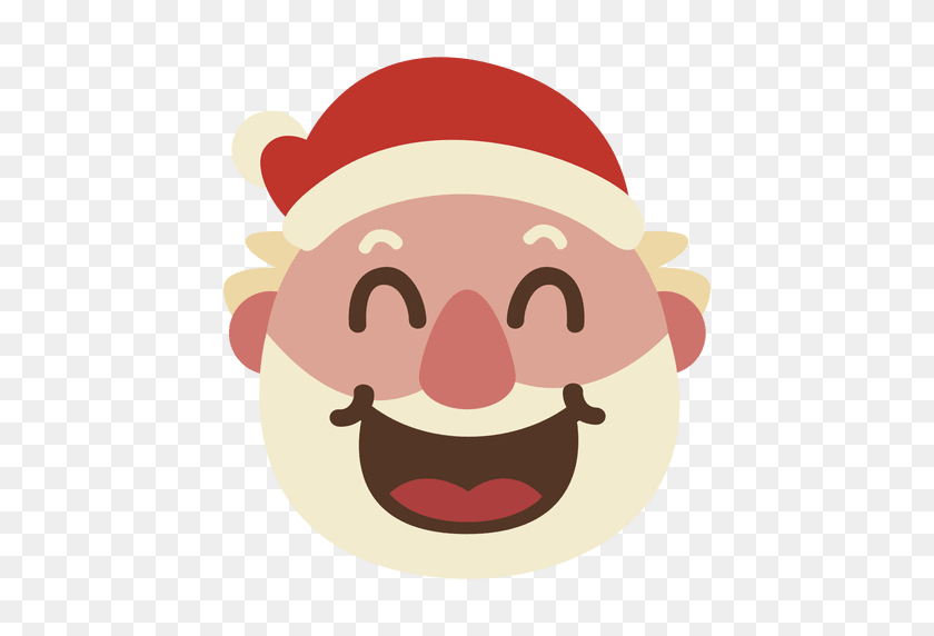 512x512 Laugh Santa Claus Face Emoticon - Laugh PNG