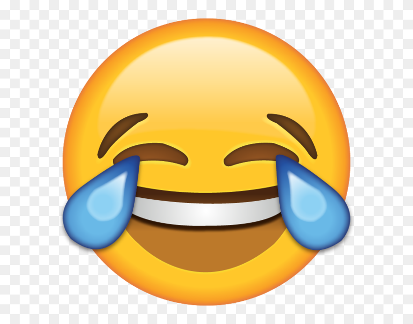 600x600 Ríase Tan Fuerte Hasta Llorar Con Este Pequeño Emoji Que Tiene Dos - Joy Emoji Png