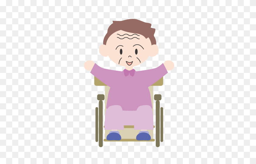 640x480 Смех В Инвалидной Коляске Бабушка Бесплатная Иллюстрация Семейное Издание - Жизненный Клипарт
