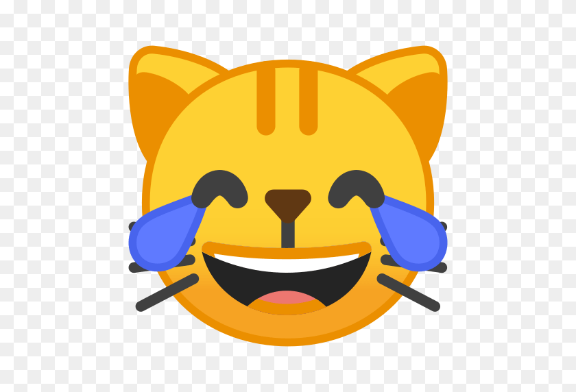 512x512 Laughing Cat Emoji Significado Con Imágenes De La A A La Z - Llorando Emoji Png