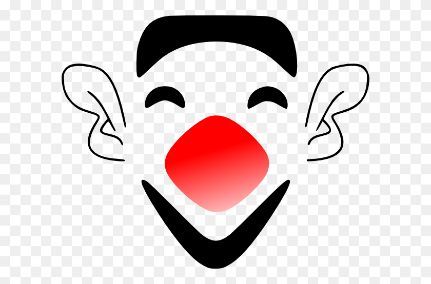 600x494 Laughing Clown Face Clip Art Free Vector - Clown Clipart Free
