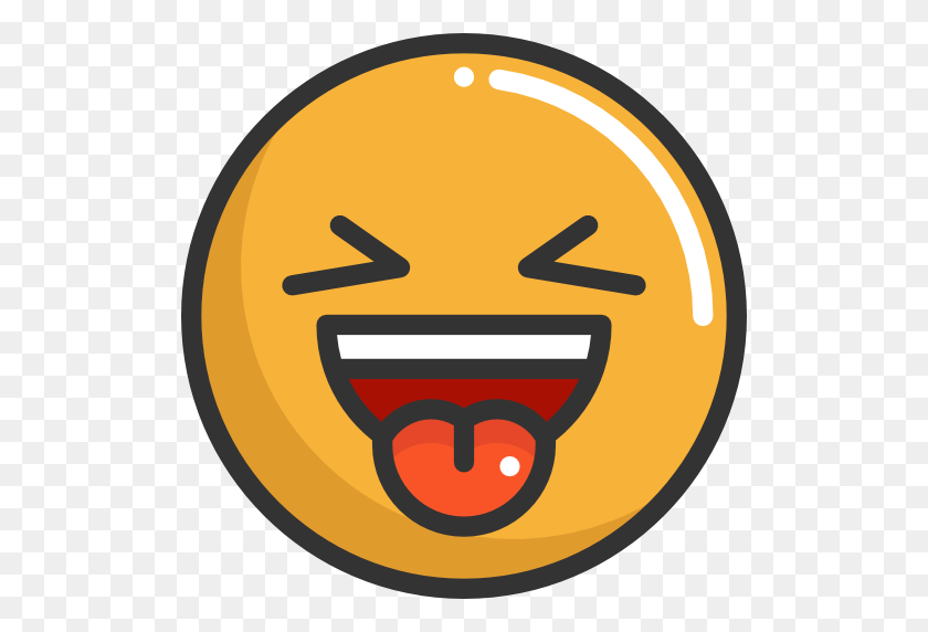512x512 Laughing Flat Icon - Laughing PNG