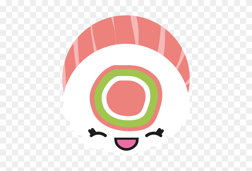 512x512 Laughing Kawaii Face Sushi Icon - Kawaii Face PNG