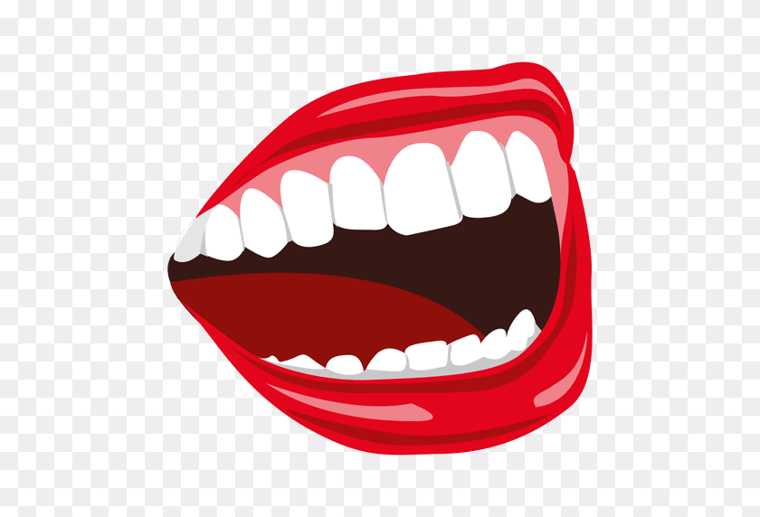 512x512 Laughing Mouth Cartoon - Mouth PNG