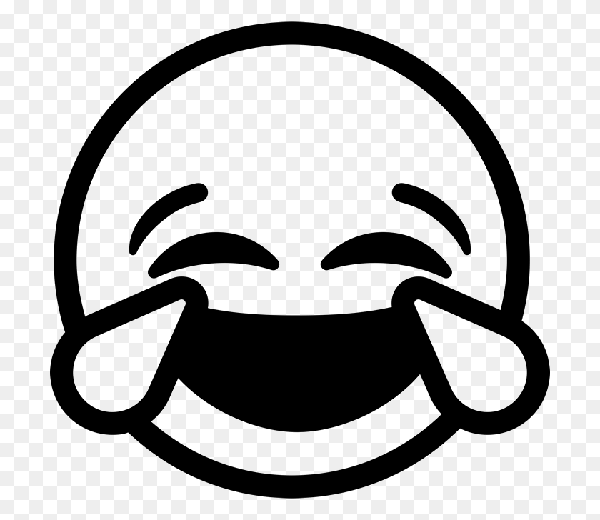 700x668 Смеющиеся Слезы Emoji Резиновый Штамп Emoji Марки Stamptopia - Смеющийся Emoji Клипарт