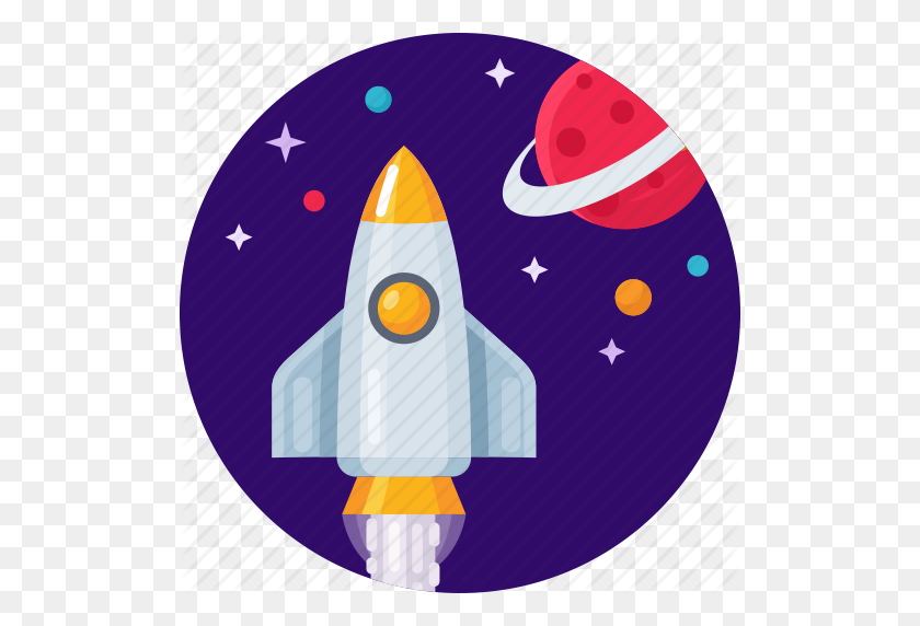 512x512 Launch, Planet, Rocket, Shuttle, Space, Star Icon - PNG Space