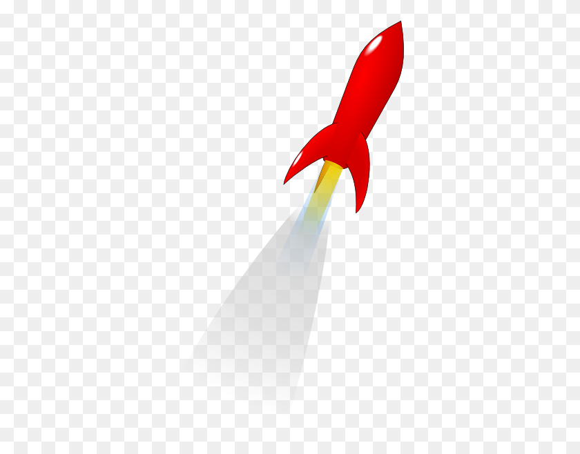 330x598 Launching Red Rocket Png, Clip Art For Web - Rocket Clipart PNG