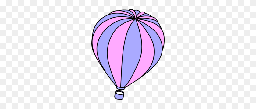 240x299 Lavender And Pink Hot Air Balloon Clip Art - Pink Balloon Clipart