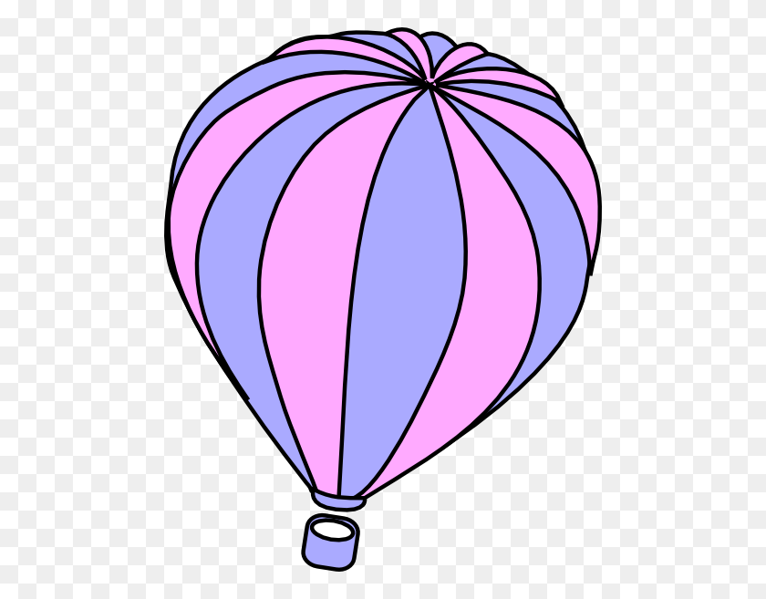 480x597 Lavender And Pink Hot Air Balloon Clip Art - Air Balloon Clipart