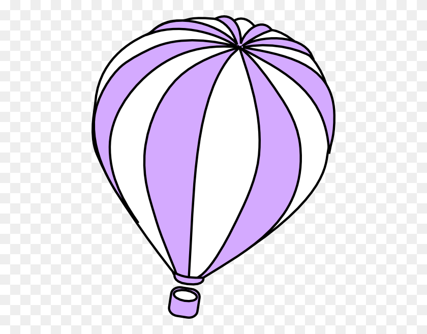 480x597 Lavender And White Hot Air Balloon Clip Art - Lavender Clipart Black And White