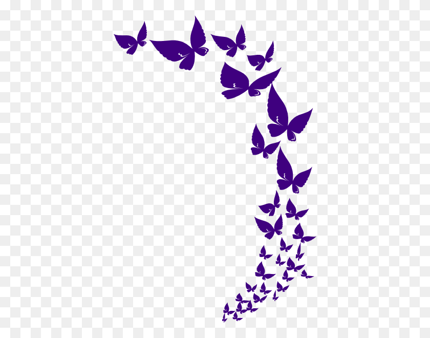 396x600 Lavender Clipart Butterfly - Lavender Clipart Black And White