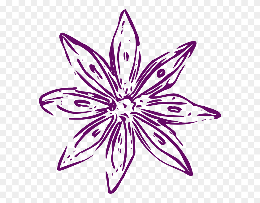588x597 Lavender Flower Clipart - Lavender Flower Clipart