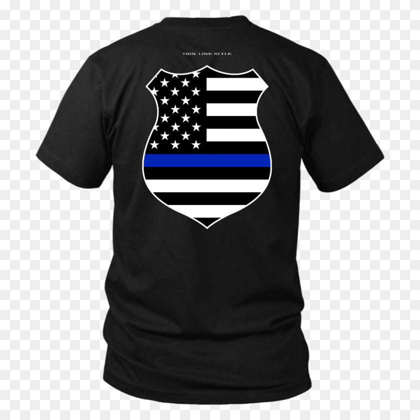 1024x1024 Law Enforcement Shield Thin Blue Line Shirt Thin Line Style - Thin Blue Line PNG