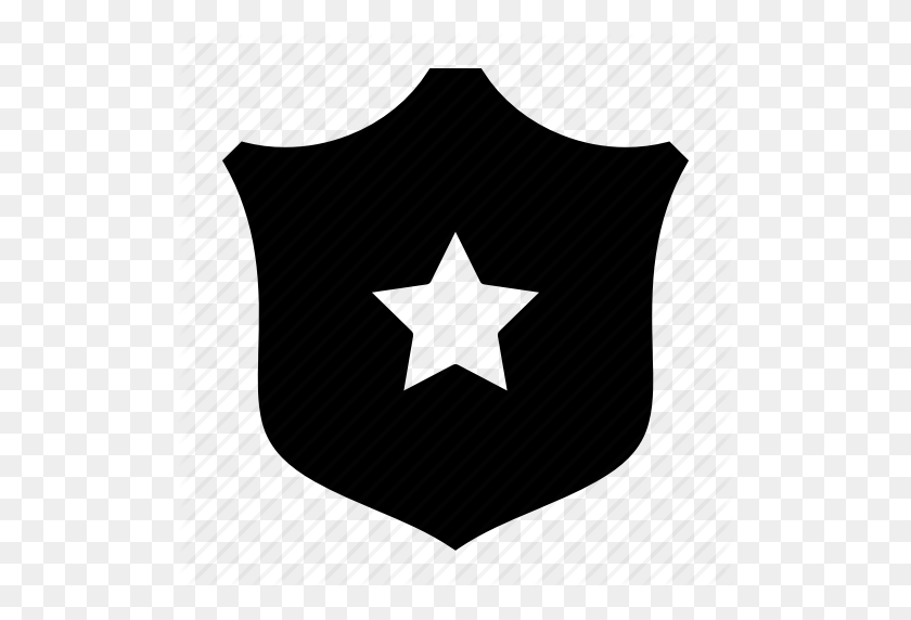 512x512 Law, Police, Police Badge, Police Ranking, Shield, Star Badge Icon - Police Icon PNG
