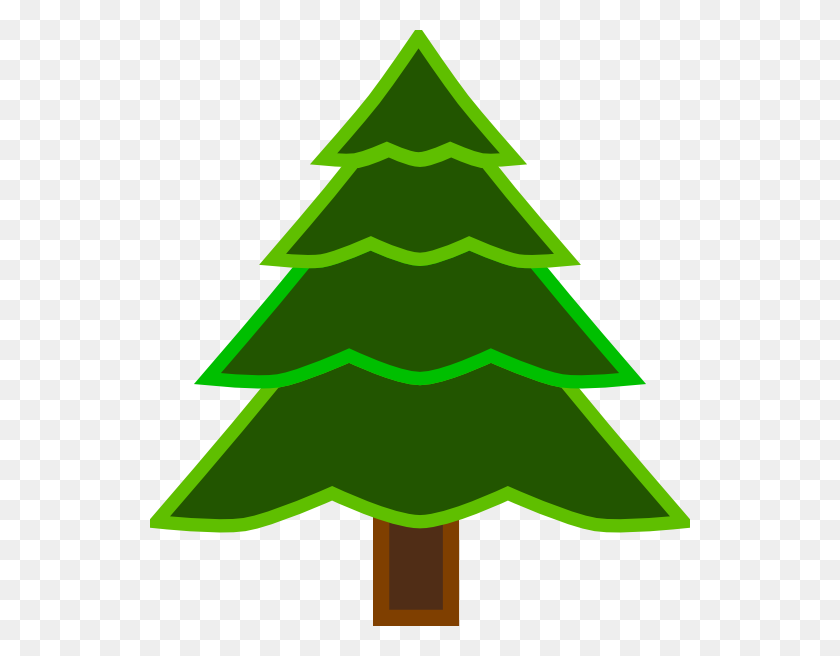 540x596 Layer Fir Tree Png, Clip Art For Web - Evergreen Tree Clipart Black And White