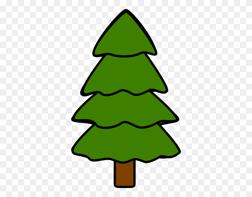 366x599 Layer Green Fir Tree Clip Art - Fir Tree Clipart