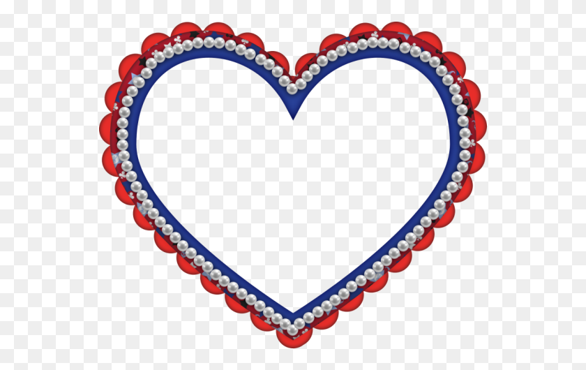 558x470 Lb Children Heart, Red And Red White Blue - Red White And Blue Clipart
