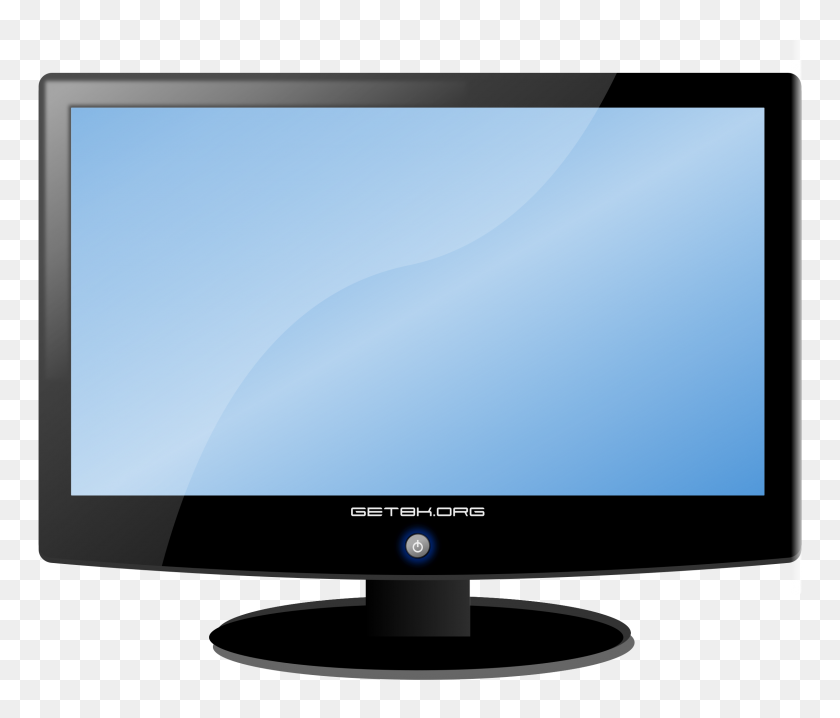 2400x2027 Lcd Widescreen Monitor Icons Png - Tv Clipart Transparent