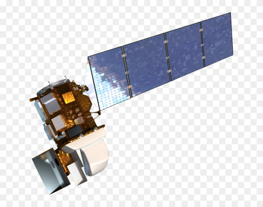 669x600 Ldcm Satellite From Above - Satellite PNG